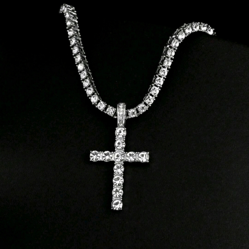 Silver Cross Pendant Necklace